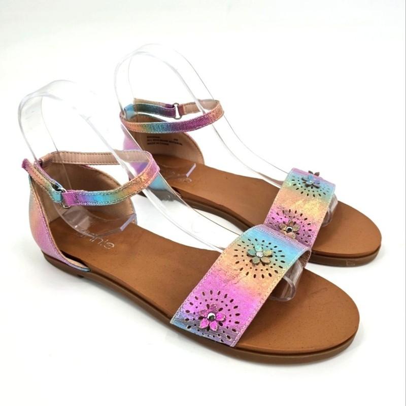 Annie Enarnia Girl Sandals with Flowers Accents Size 5 NEW