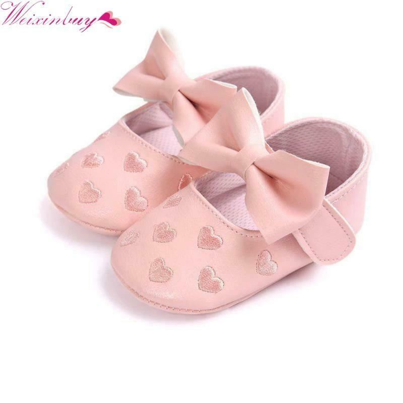 Anti-slip Soft Sole First Walkers Infant Baby Girls Toddler Shoes 0-18 Month