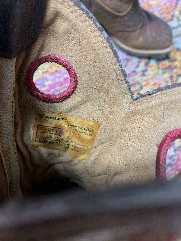 Ariat Crossroads Cowgirl Boots Leather Square Toe Girls 13