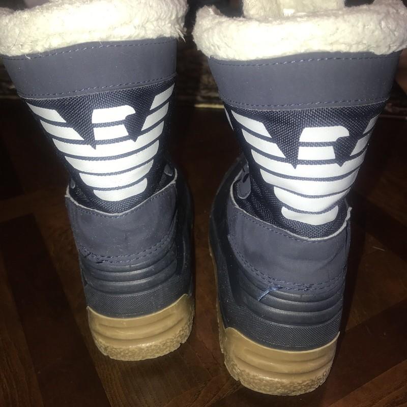 Armani Junior UNISEX Navy Blue Insulated Snow Boots SIZE 31 / 32 US SIZE 1-1.5