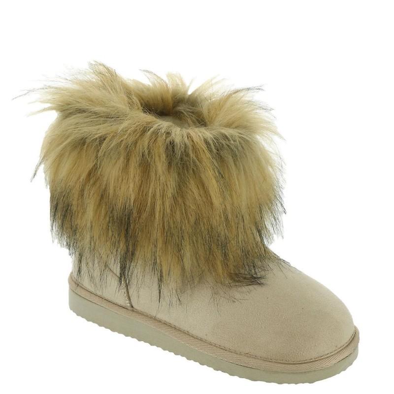 Array Womens Telluride Ivory Faux Fur Ankle Boots Shoes 9 Medium (B M) BHFO 8367