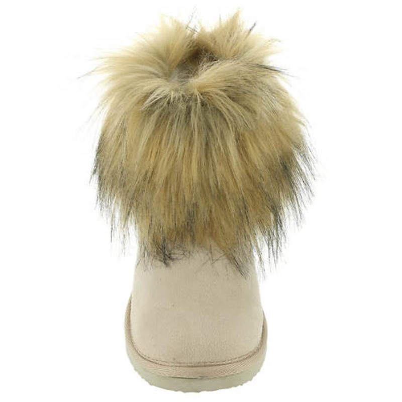 Array Womens Telluride Ivory Faux Fur Ankle Boots Shoes 9 Medium (B M) BHFO 8367