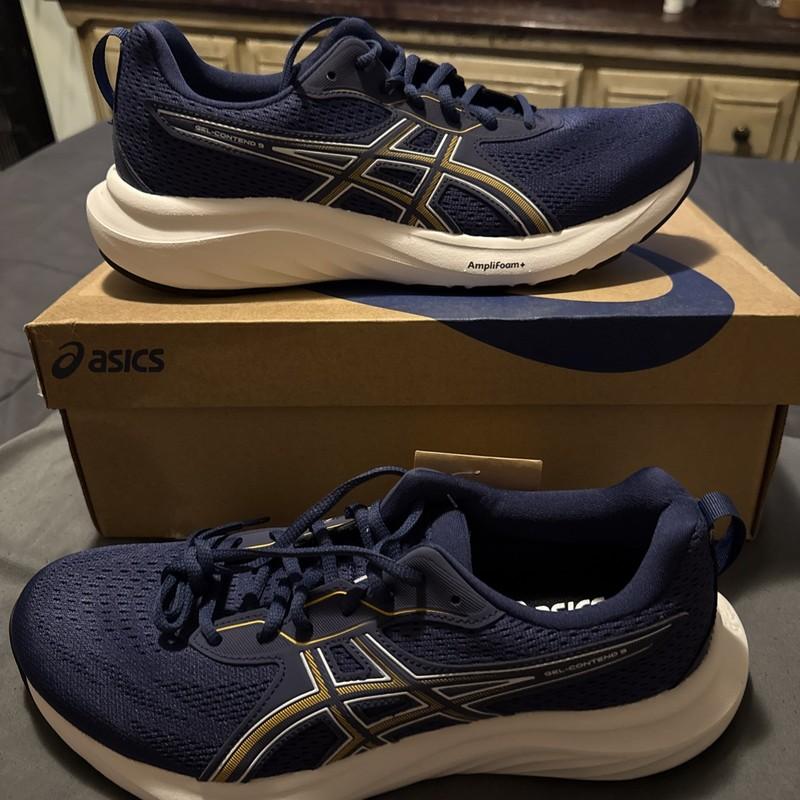 ASICS Gel-Contend 9 Men's Running Indigo Blue/white Size 9.5