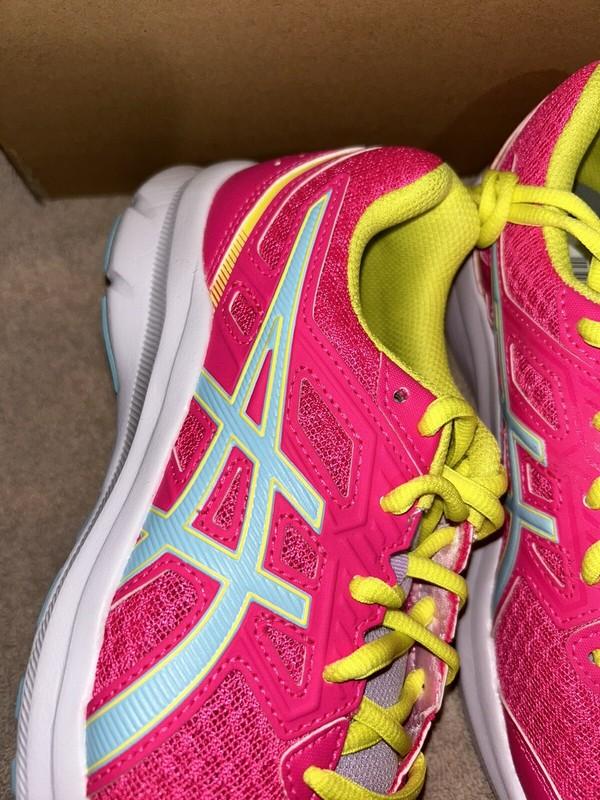 ASICS GIRLS JOLT 3 GRADE SCHOOL SHOES ORCHID/SOUR YUZO SIZE 4.5 NWOB