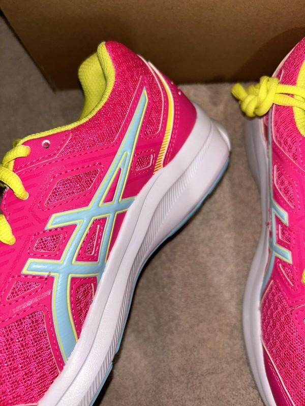 ASICS GIRLS JOLT 3 GRADE SCHOOL SHOES ORCHID/SOUR YUZO SIZE 4.5 NWOB