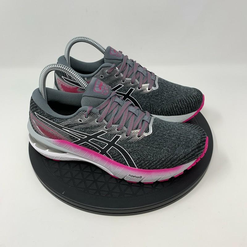 Asics Womens GT-2000 10 Running Shoes Size 7 Narrow Gray Sneakers Gel Training