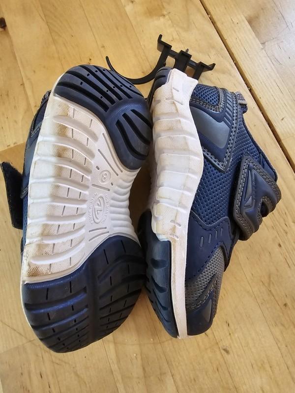 Athletic Works Boys Two-Strap Athletic Sneakers-Navy-Size 8