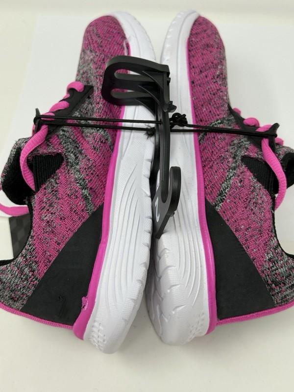 Athletic Works Girl's Youth Lightweight Knit Athletic Shoe Pink/Gray - SIZE 2