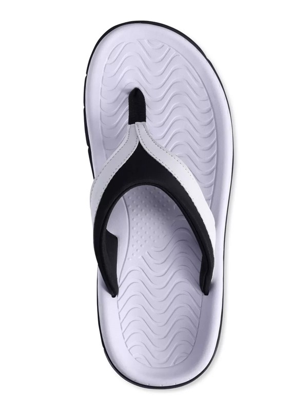 ATHLETIC WORKS LADIES WOMENS WHITE FLIP FLOPS SANDALS SHOES SIZE 11 HIGHTAIL NEW