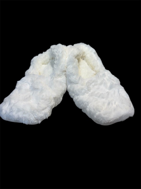 Auden Faux-fur Slipper Socks Off White NWT