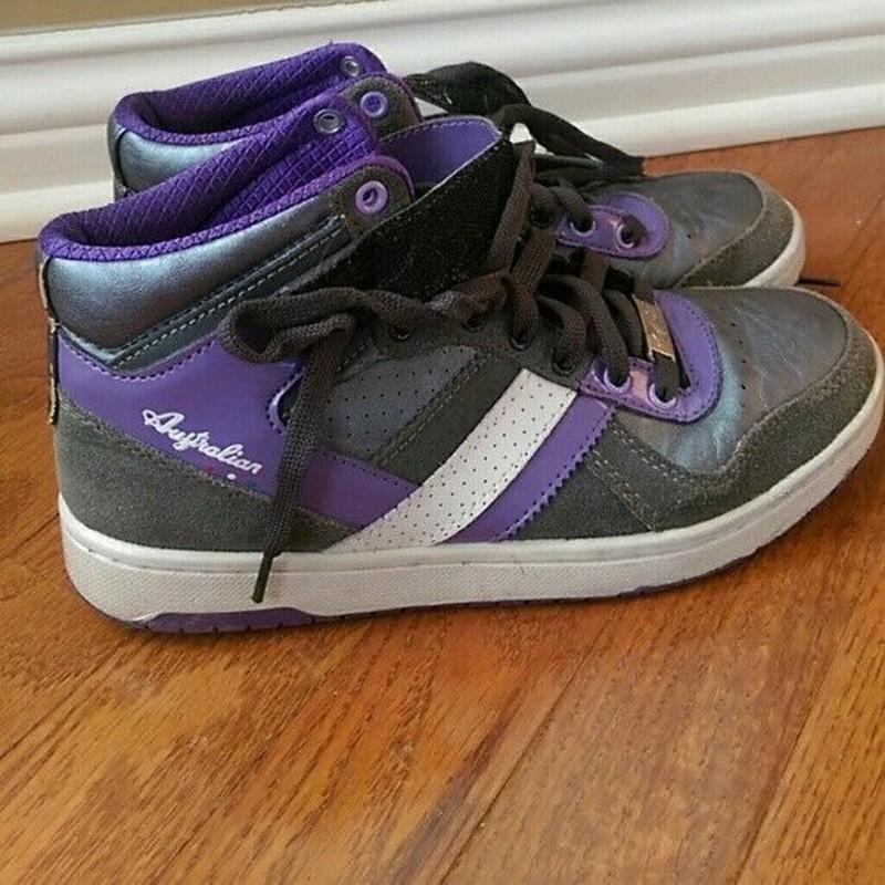 Australian Sneakers - Grey Purple White - Size 5
