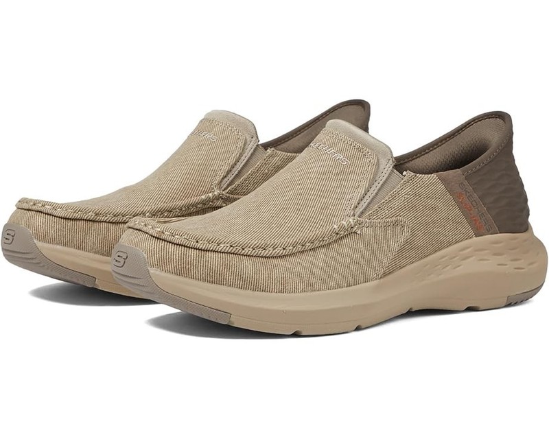 AUTHENTIC⚡Men's SKECHERS Slip-Ins: Parson - Dewitt Taupe Medium - ALL SIZES