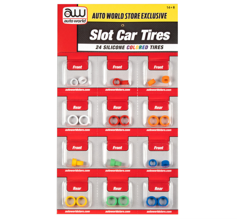 Auto World SCM161 HO Scale 4 Gear Color Silicone Tire Set