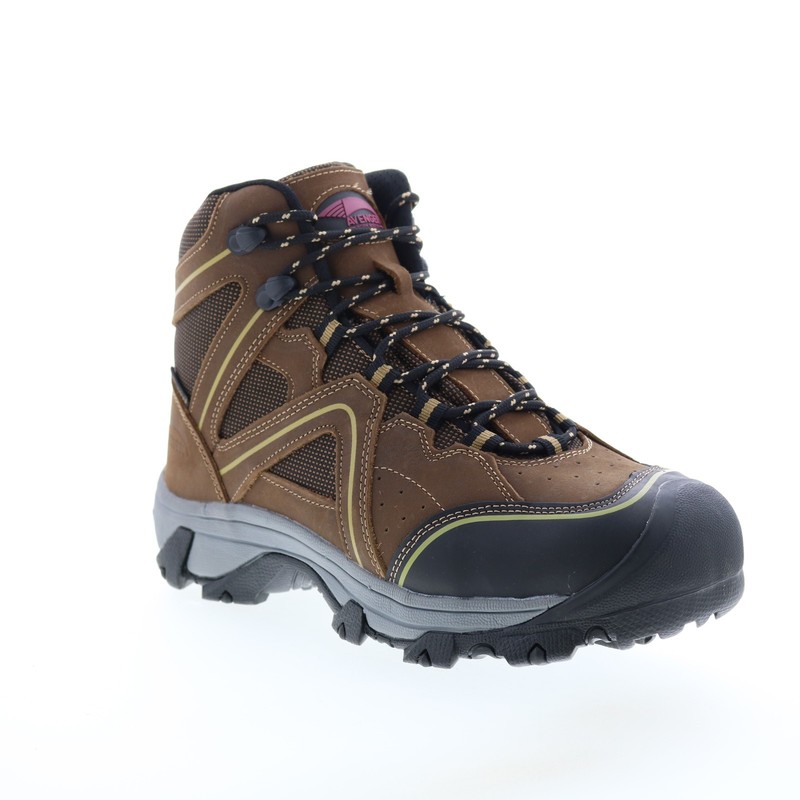 Avenger Crosscut Steel Toe Waterproof A7751 Womens Brown Leather Work Boots 9.5