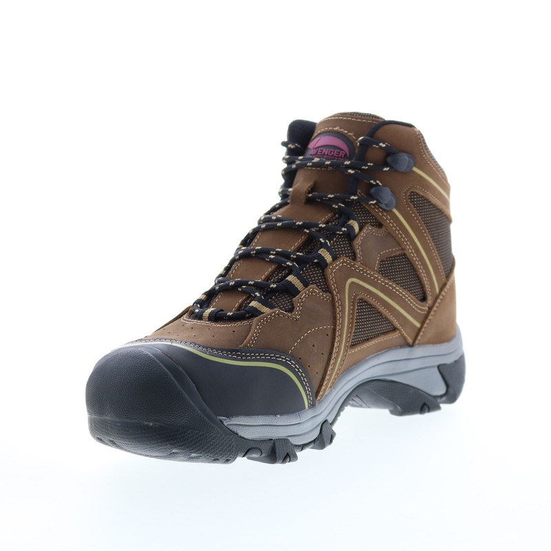 Avenger Crosscut Steel Toe Waterproof A7751 Womens Brown Leather Work Boots 9.5