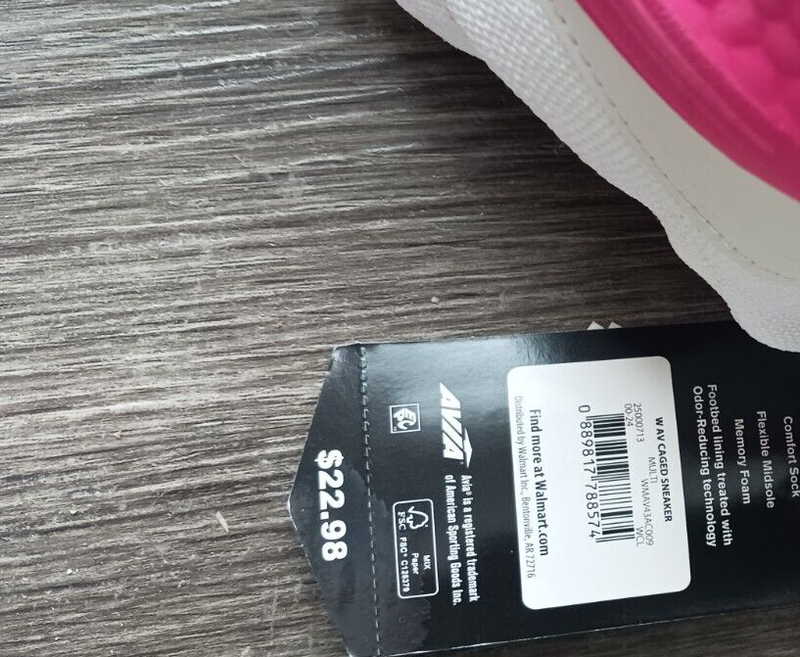 Avia Women’s Caged Knit Sneakers Size 7.5 Multicolor White/Pink/Blue NWT