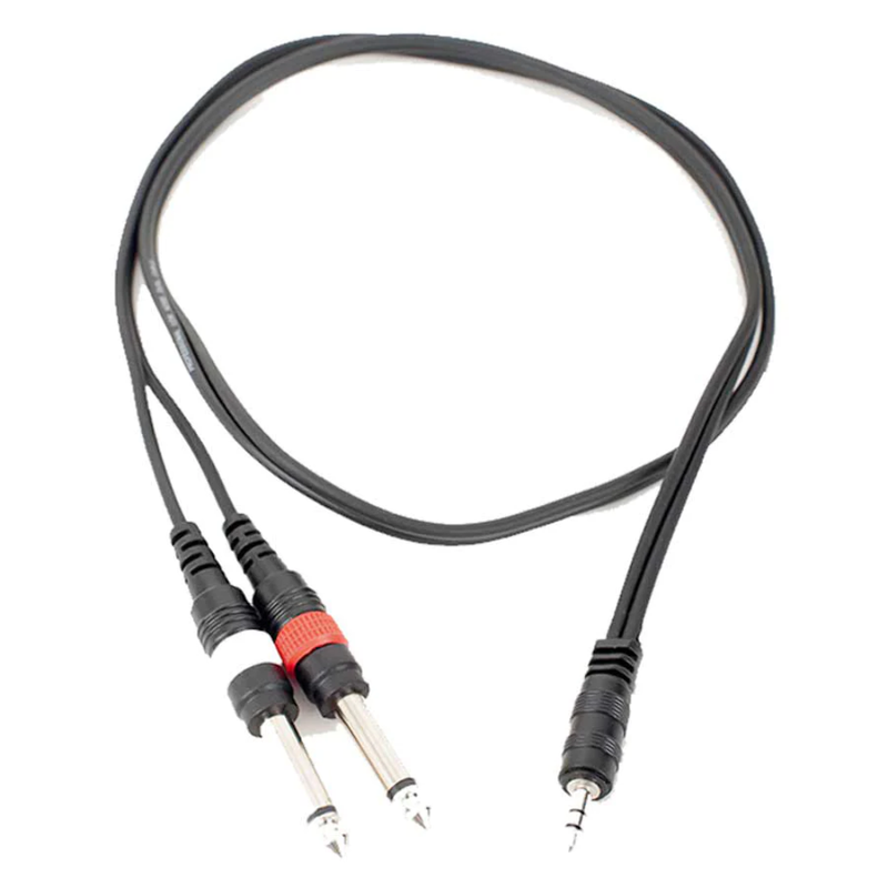 AxcessAbles 1/8 3.5mm Male TRS Stereo To Dual 1/4 6.35mm Mono Audio Y Cable 10FT