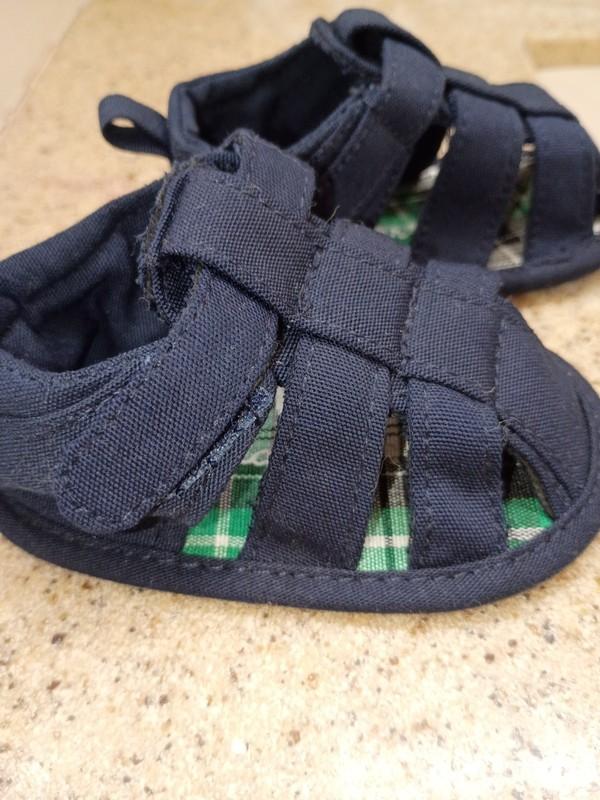 Baby Boy Blue Strapped Summer Sandals 0-3 Shinning Star