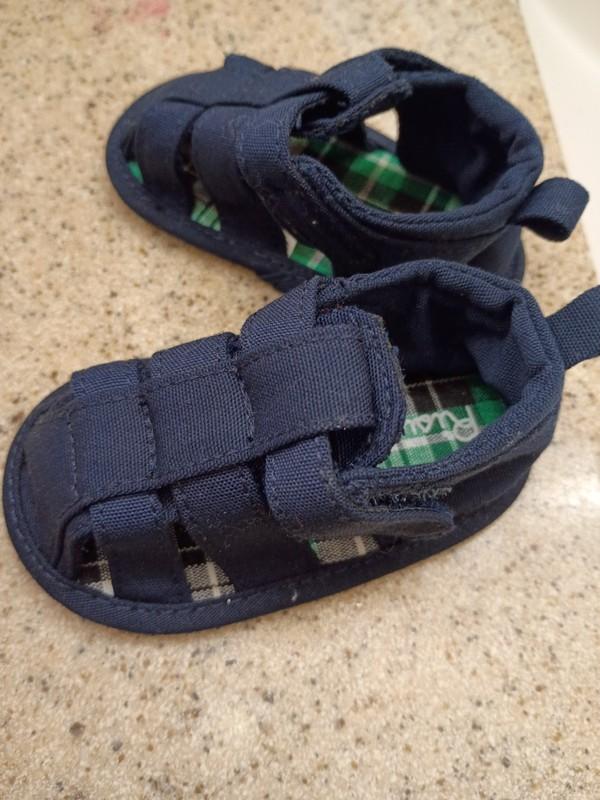 Baby Boy Blue Strapped Summer Sandals 0-3 Shinning Star