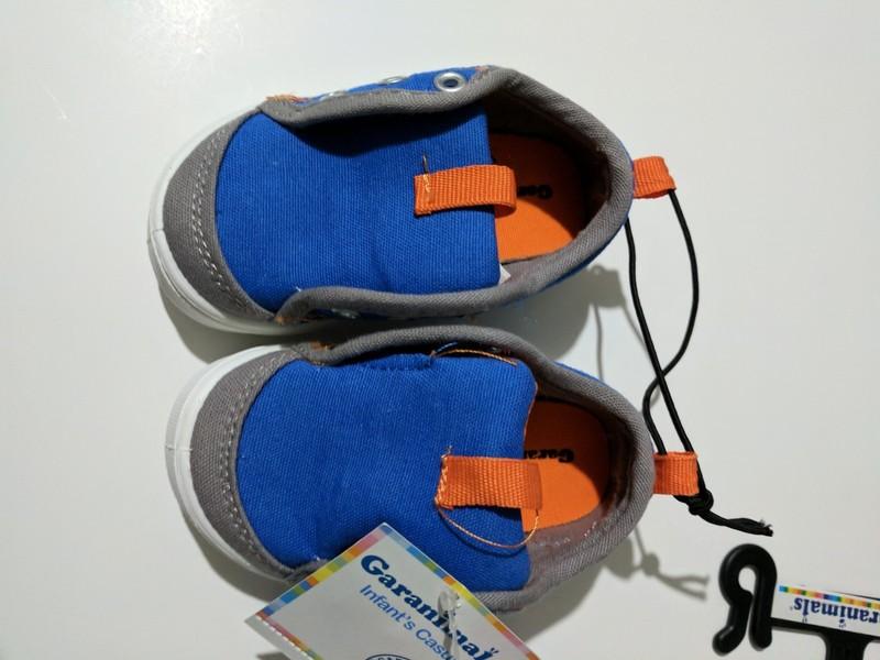 Baby Boy Size 3 Garanimals Sneaker Casual Shoes Blue Orange NEW