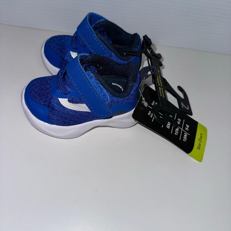 Baby Boys Athletic Works Blue White Sneakers Size 2 Months NEW NWT 3 Months