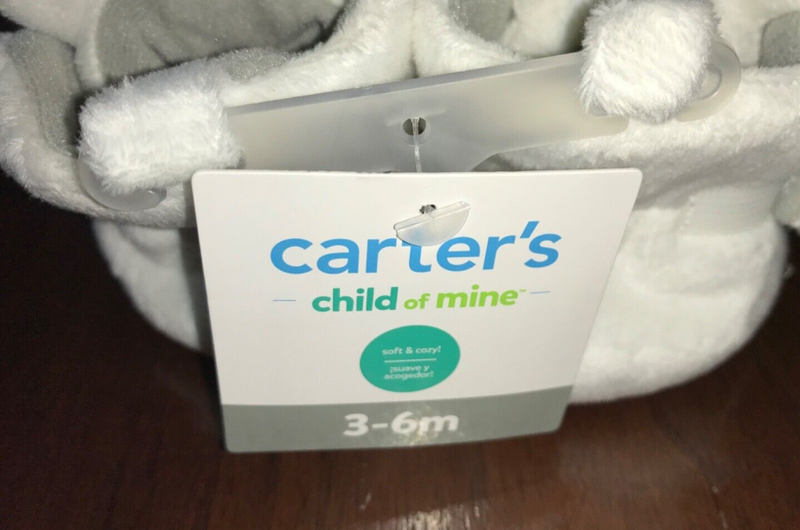 BABY BUNNY NEW SOFT WHITE BOOTIES 3-6 MONTHS CARTERS CHILD OF MINE NWT