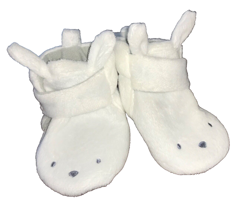 BABY BUNNY NEW SOFT WHITE BOOTIES 3-6 MONTHS CARTERS CHILD OF MINE NWT