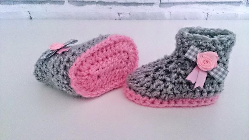 Baby CROCHET HANDMADE SHOES BOOTS BOOTIES KNITTING FIRST SHOES