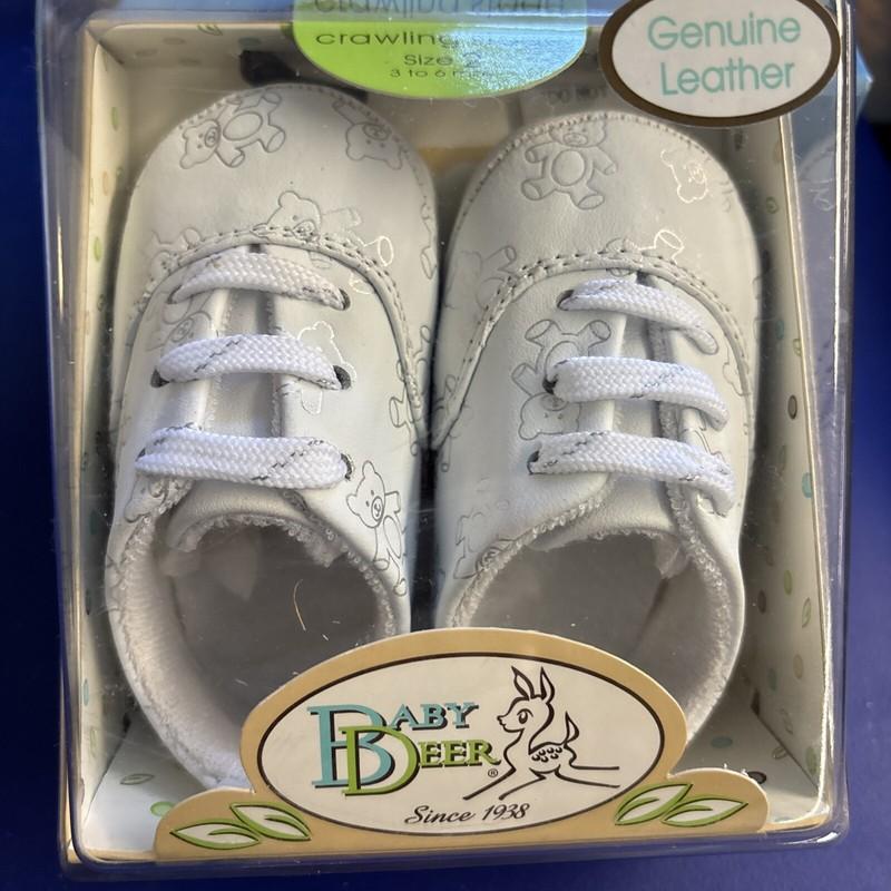 Baby Deep Size 2 Solid Leather Crawling Shoes Teddy Bear Pattern