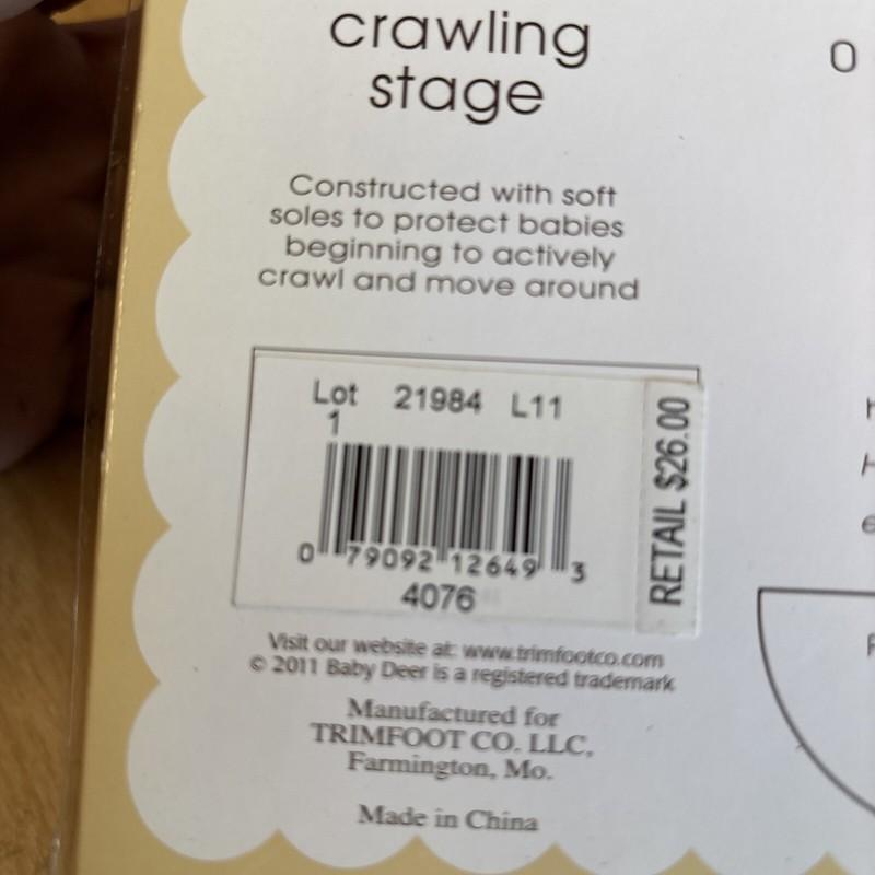 Baby Deer Size 3 Solid Leather Crawling Stage Teddy Bear Shoes Genuine Leather