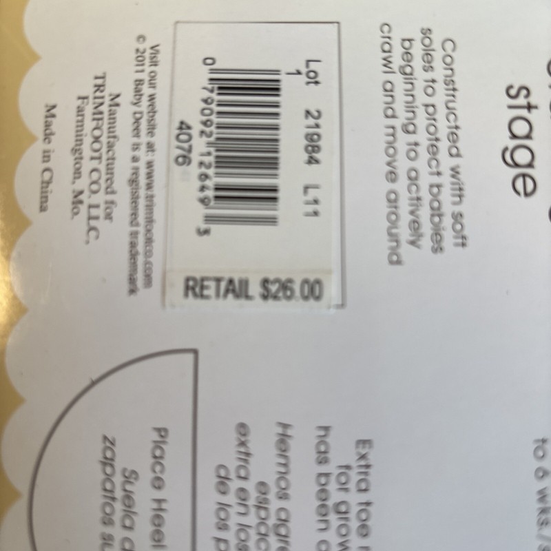 Baby Deer Size 3 Solid Leather Crawling Stage Teddy Bear Shoes Genuine Leather