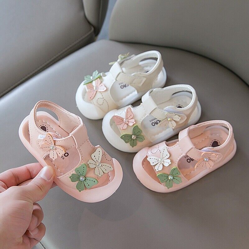 Baby Flower Girls Party Sandals Toddlers Slippers Non-slip Infant Holiday Shoes