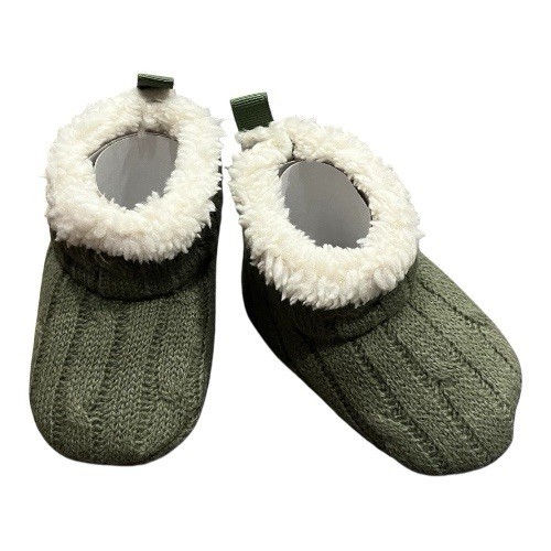 Baby Gap CashSoft Cozy Sweater Booties Green Knit Size 1 (0-3 Months) NEW