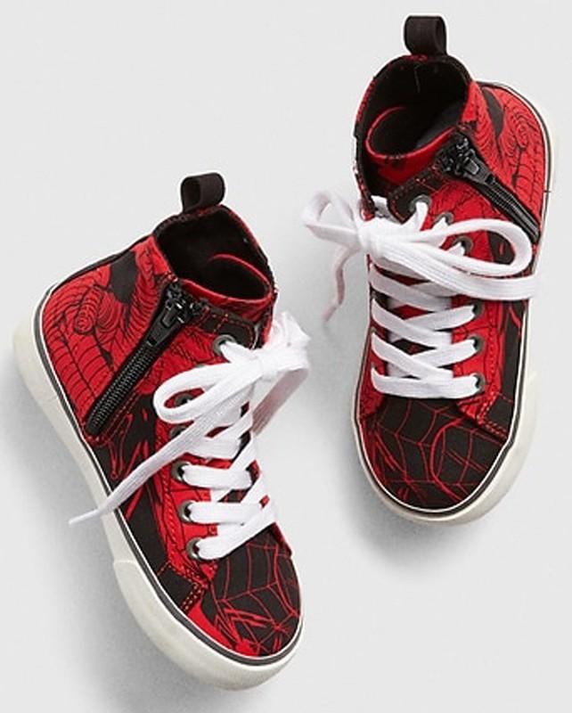 Baby Gap Marvel Spiderman Red Hi-Top Sneakers Tennis Shoes 5 6 $40 NWT