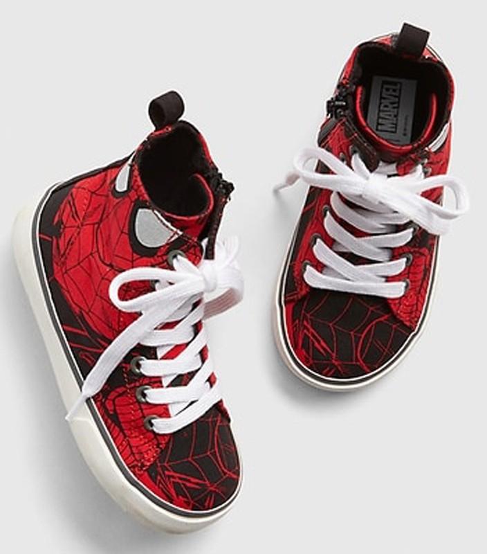 Baby Gap Marvel Spiderman Red Hi-Top Sneakers Tennis Shoes 5 6 $40 NWT