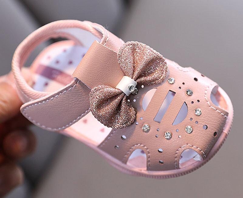 Baby Girl Casual Walking Sneaker Shoe Removeable Squeaker Infant Trainner Sandal