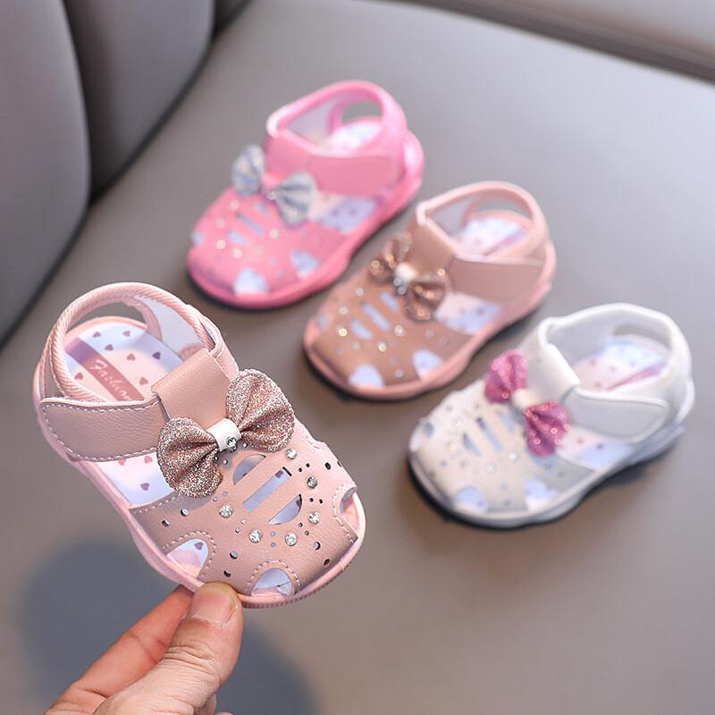 Baby Girl Casual Walking Sneaker Shoe Removeable Squeaker Infant Trainner Sandal
