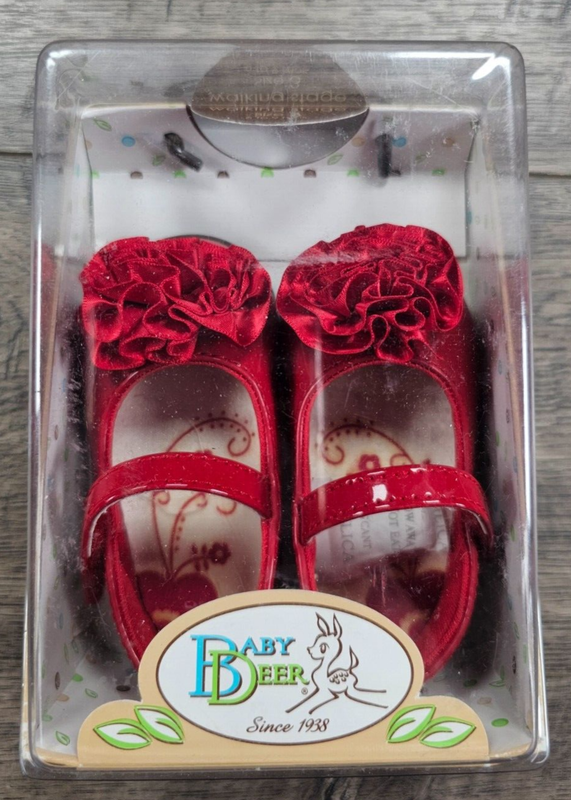 Baby Girl Clothes Baby Deer Size 3 Red Dressy Shoes