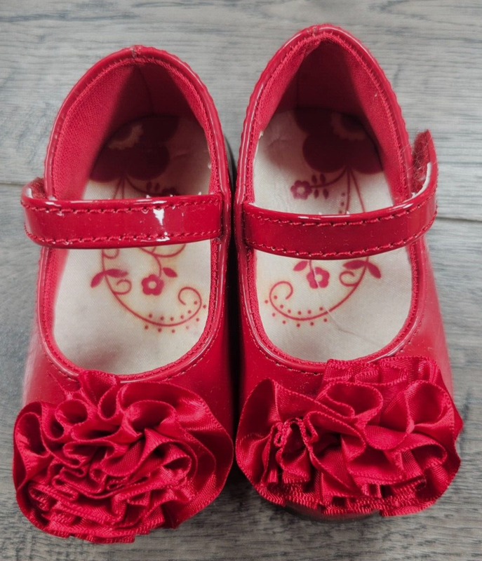 Baby Girl Clothes Baby Deer Size 3 Red Dressy Shoes