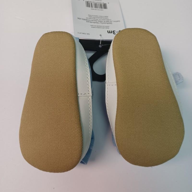 Baby Girl Size 0-3 Months Blue Denim Shoes With Bow Carter's Child Of Mine New