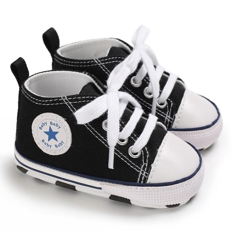 Baby Girls Boys Shoes Soft Anti-Slip Sole Newborn Star Sneakers