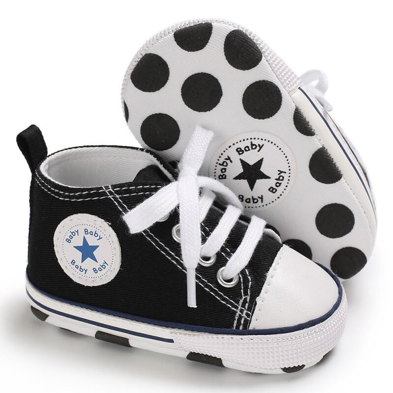 Baby Girls Boys Shoes Soft Anti-Slip Sole Newborn Star Sneakers