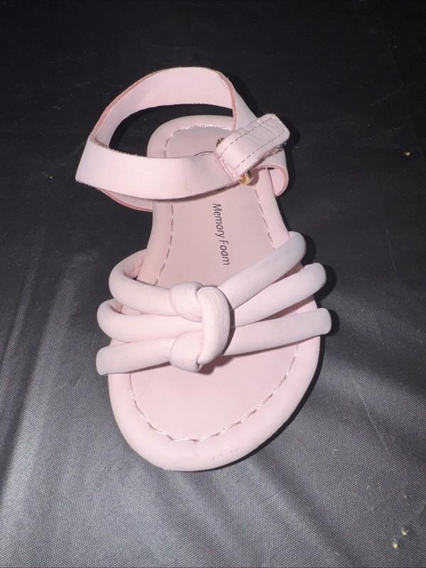 Baby Girls Knot Memory Foam Sandals Pink Size 3