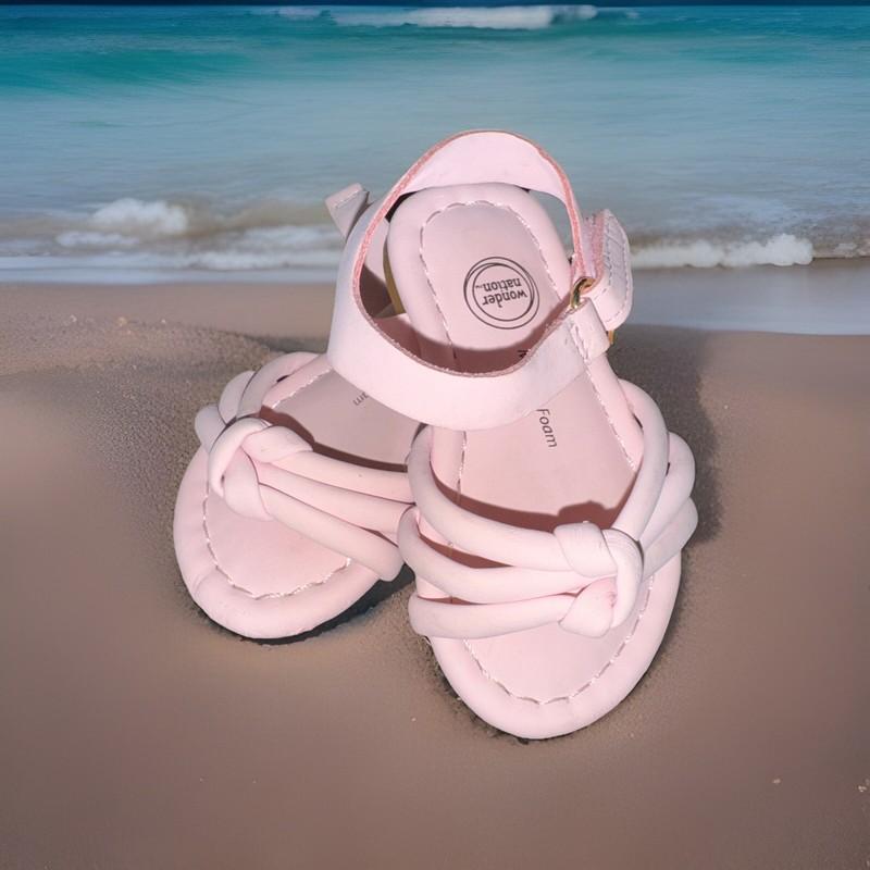 Baby Girls Knot Memory Foam Sandals Pink Size 3
