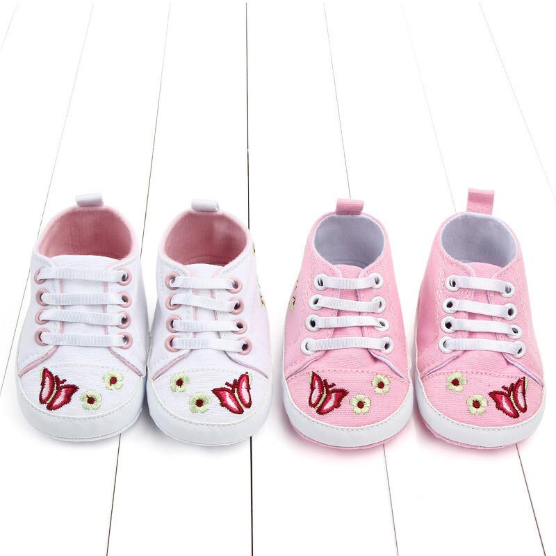 Baby Girls Pram Toddlers Shoes Soft Infant Shoes Newborn Christening Slippers