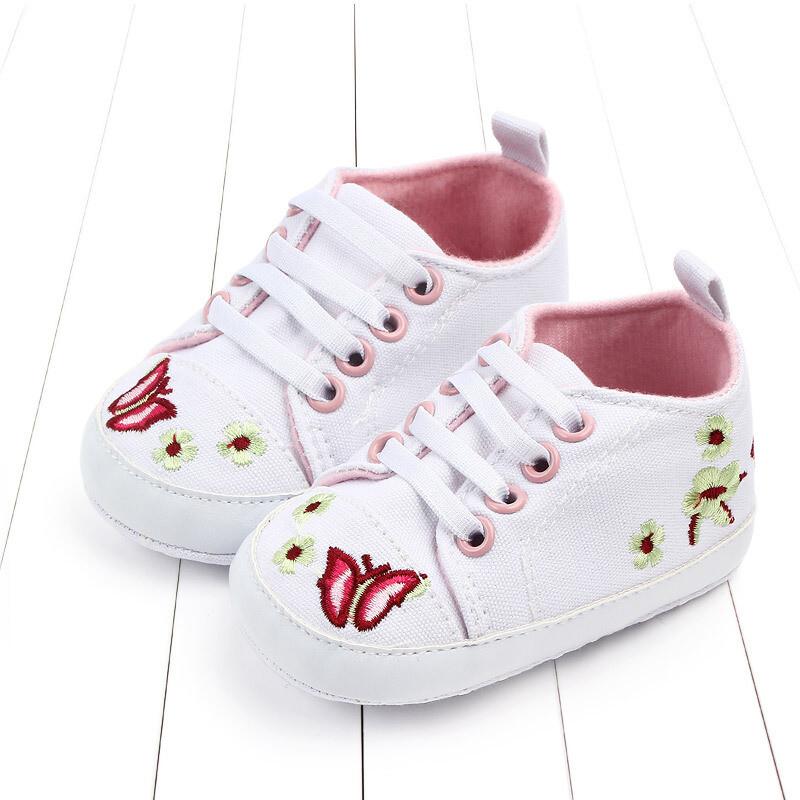 Baby Girls Pram Toddlers Shoes Soft Infant Shoes Newborn Christening Slippers