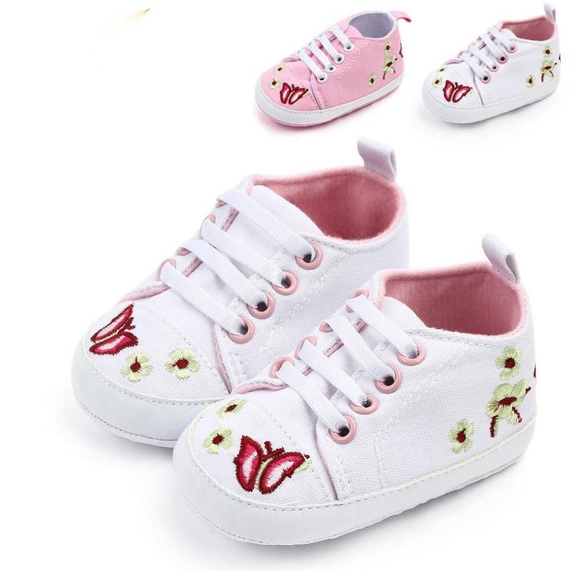 Baby Girls Pram Toddlers Shoes Soft Infant Shoes Newborn Christening Slippers