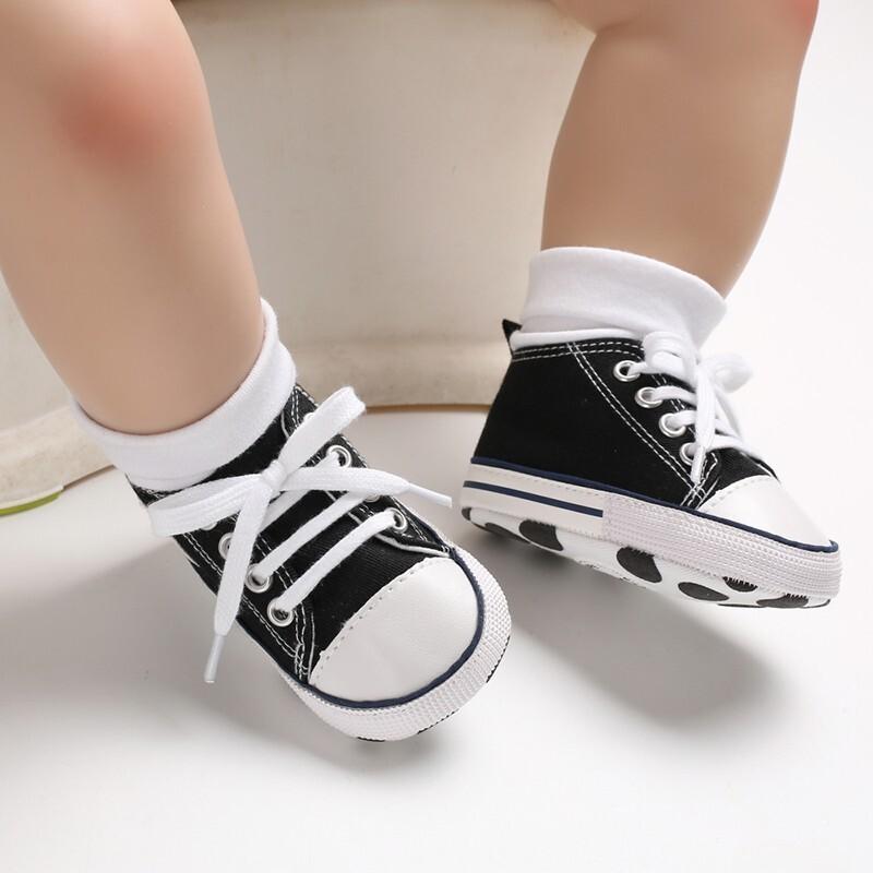 Baby Infant Classic Canvas Baby Shoes Boy Girl Soft Sole Size 1 2 3 0-18 Months
