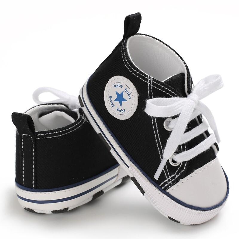 Baby Infant Classic Canvas Baby Shoes Boy/ Girl Soft Sole Size 0-18 Months