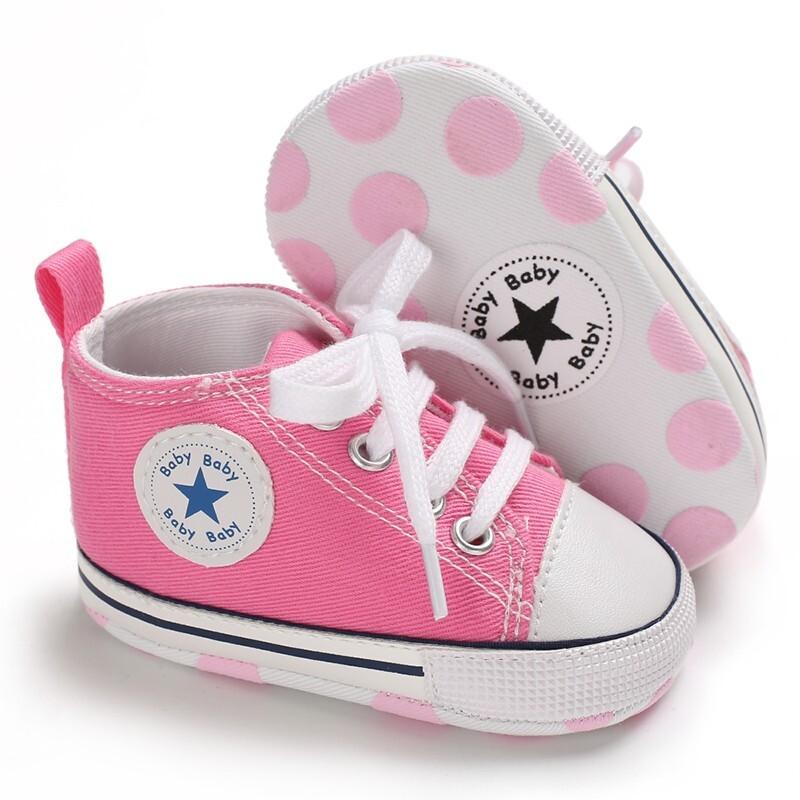 Baby Infant Classic Canvas Baby Shoes Boy/ Girl Soft Sole Size 0-18 Months